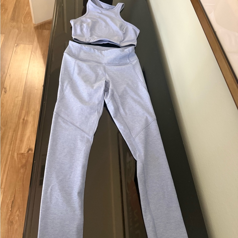 Outdoor Voices Light Gray Leggings Set